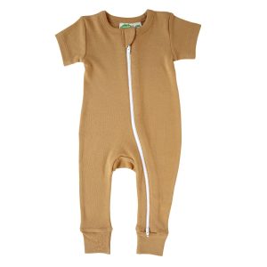 Organic Essentials '2-Way' Zip Romper - Short Sleeve