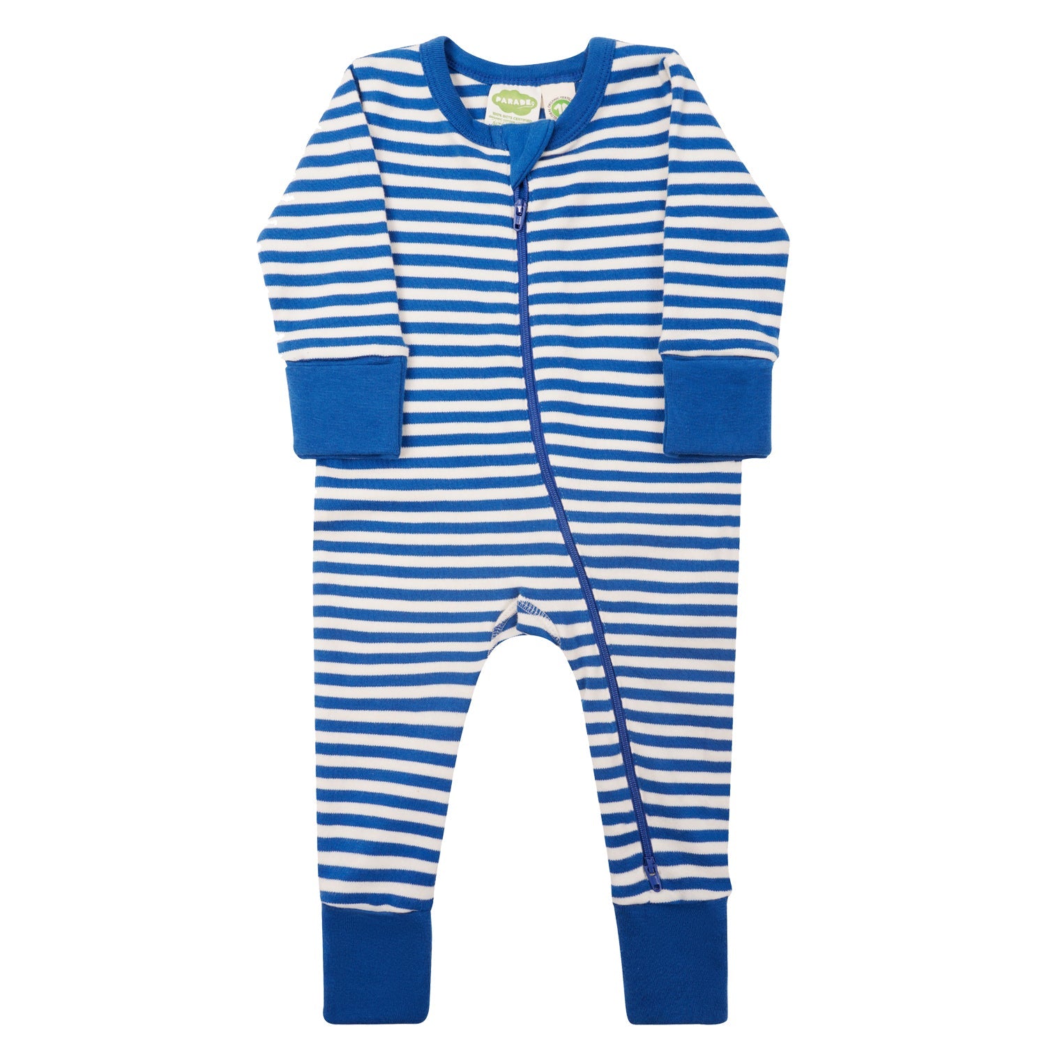 Organic Striped '2-Way' Zip Romper